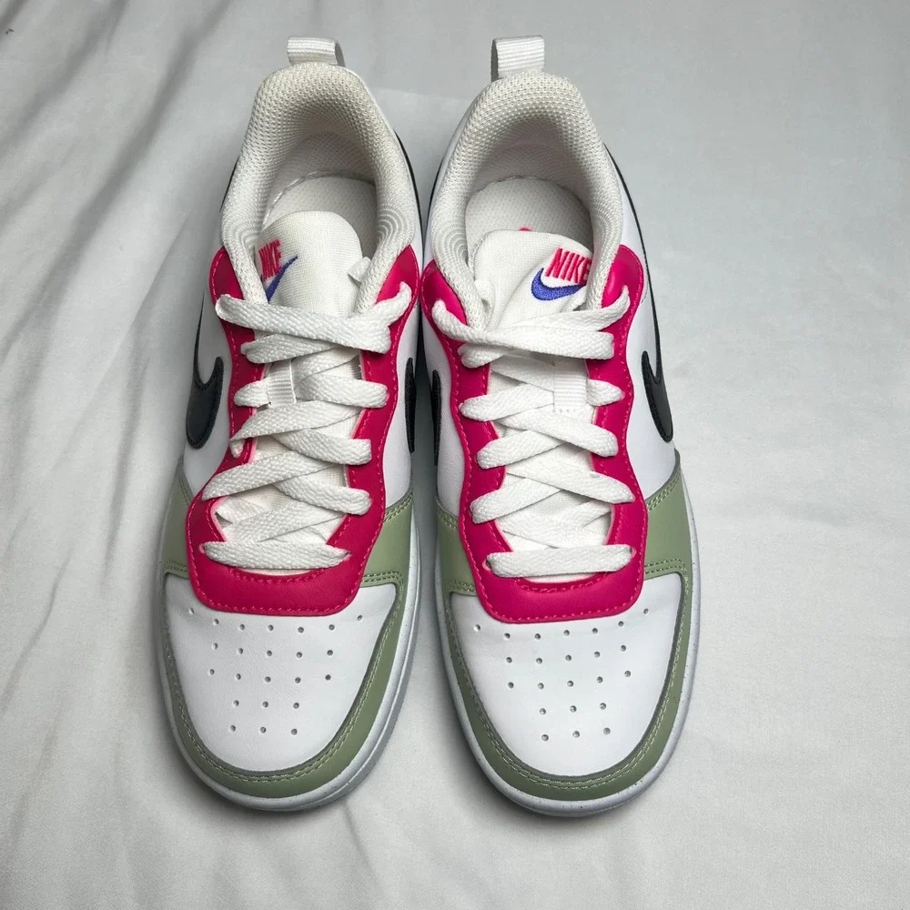 Nike Y3.5 Court Borough Low Recraft GS Honeydew Pink Ultramarine NWOB White Blue